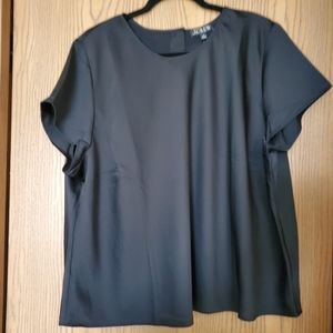 J Crew Short Sleeve Button Back Top in Everyday Crepe, Size 3X